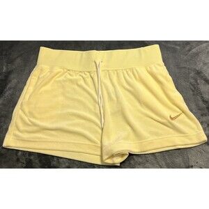 XL Nike Sportswear Terry Cloth PE Shorts Citron Tint Wheat Gold Women’s